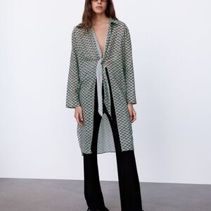 Zara Brown And Mint Tunic.